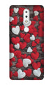Red White Hearts Case for Nokia 3.1 Plus  (Design - 105)
