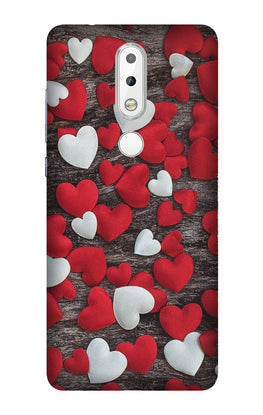 Red White Hearts Case for Nokia 3.1 Plus(Design - 105)