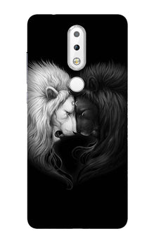 Dark White Lion Mobile Back Case for Nokia 3.1 Plus  (Design - 140)