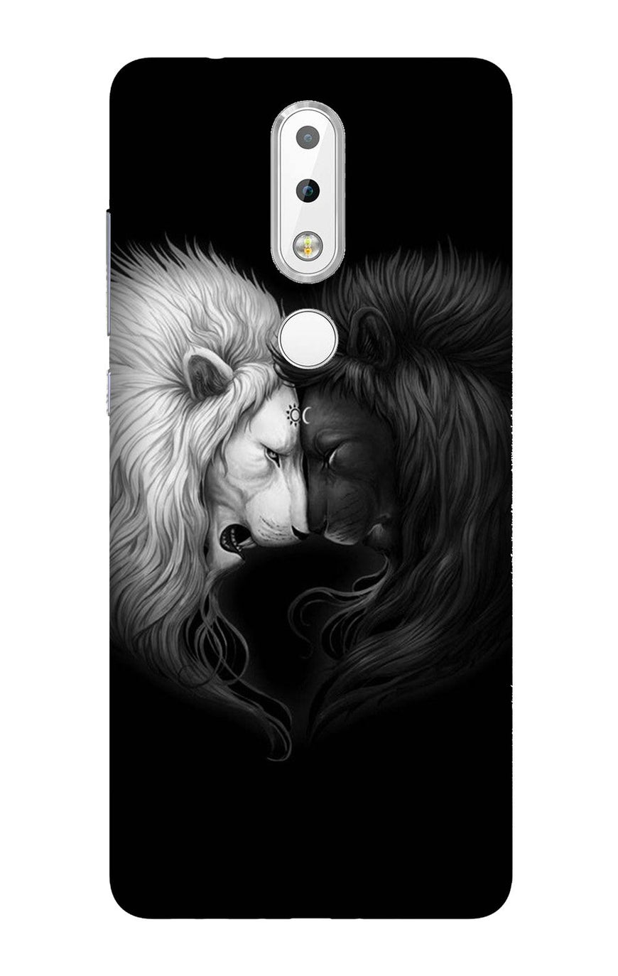 Dark White Lion Case for Nokia 3.1 Plus  (Design - 140)