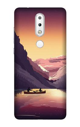 Mountains Boat Case for Nokia 3.1 Plus (Design - 181)