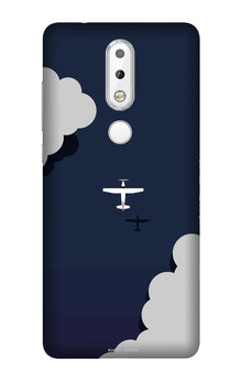 Clouds Plane Mobile Back Case for Nokia 3.1 Plus (Design - 196)