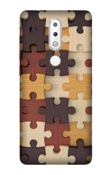 Puzzle Pattern Mobile Back Case for Nokia 3.1 Plus (Design - 217)