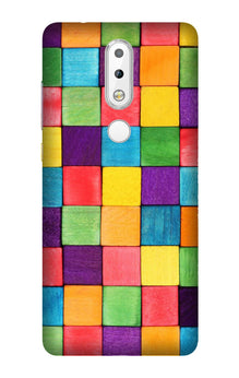 Colorful Square Mobile Back Case for Nokia 3.1 Plus (Design - 218)