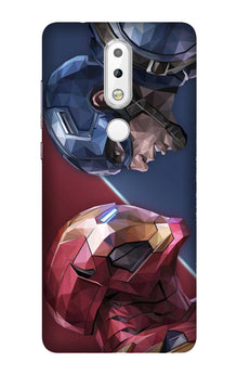 Ironman Captain America Mobile Back Case for Nokia 3.1 Plus (Design - 245)