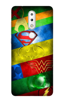Superheros Logo Mobile Back Case for Nokia 3.1 Plus (Design - 251)