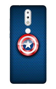 Captain America Shield Mobile Back Case for Nokia 3.1 Plus (Design - 253)