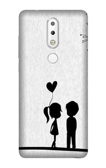 Cute Kid Couple Mobile Back Case for Nokia 3.1 Plus (Design - 283)