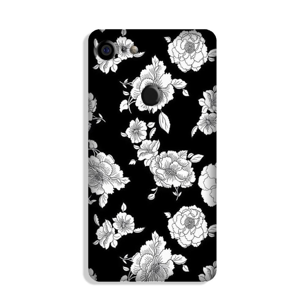 White flowers Black Background Case for Google Pixel 3A XL