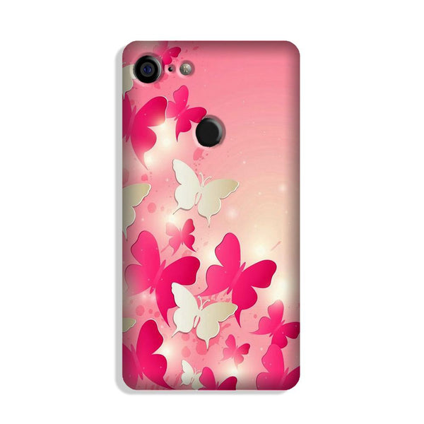 White Pick Butterflies Case for Google Pixel 3A XL
