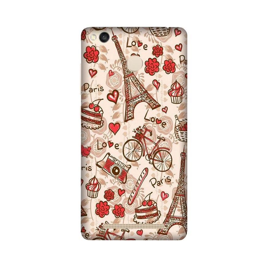 Love Paris Case for Redmi 3S Prime  (Design - 103)