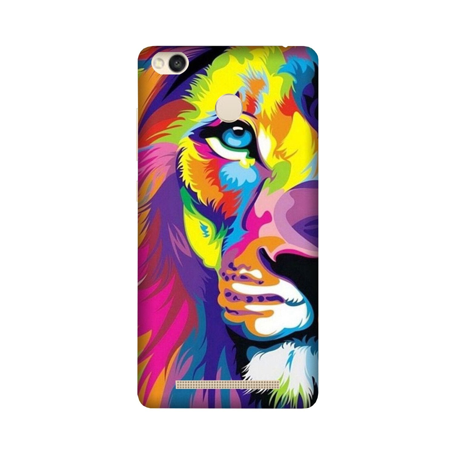 Colorful Lion Case for Redmi 3S Prime  (Design - 110)