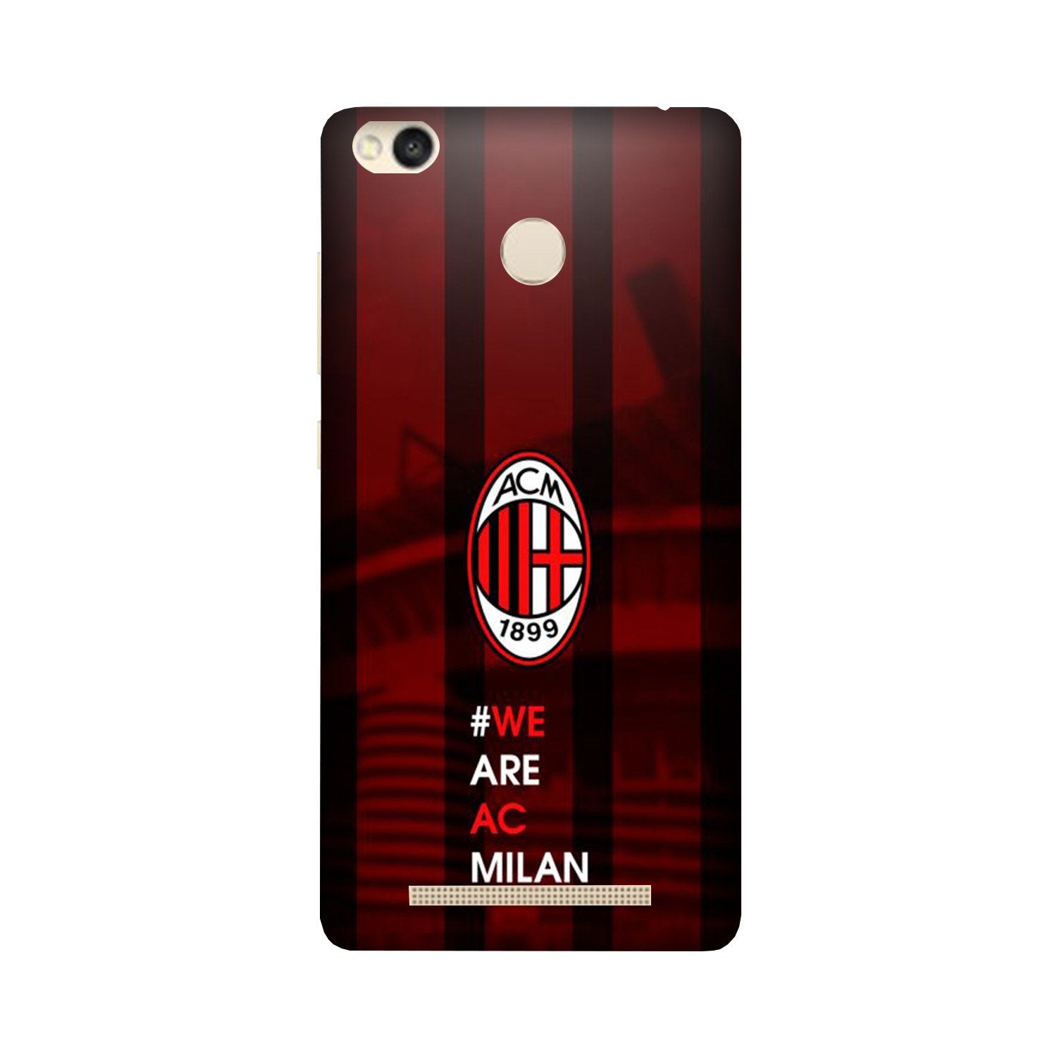 AC Milan Case for Redmi 3S Prime  (Design - 155)
