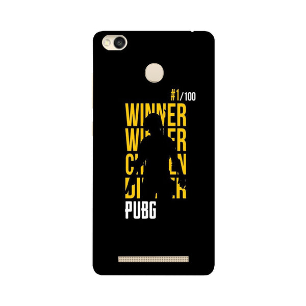 Pubg Winner Winner Case for Redmi 3S Prime  (Design - 177)