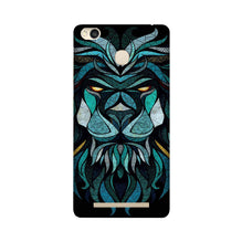 Lion Mobile Back Case for Redmi 3S Prime  (Design - 314)