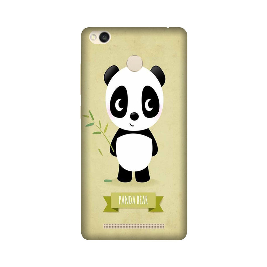 Panda Bear Mobile Back Case for Redmi 3S Prime  (Design - 317)