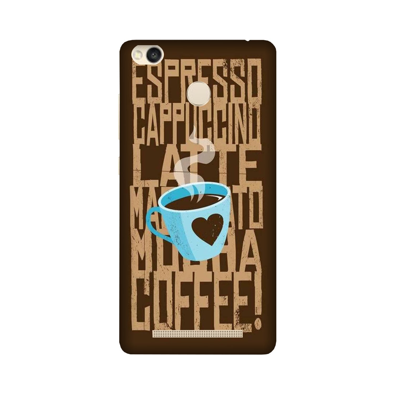 Love Coffee Mobile Back Case for Redmi 3S Prime  (Design - 351)