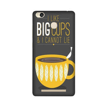 Big Cups Coffee Mobile Back Case for Redmi 3S Prime  (Design - 352)
