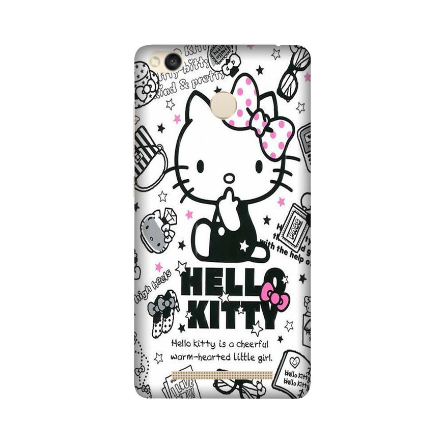 Hello Kitty Mobile Back Case for Redmi 3S Prime  (Design - 361)