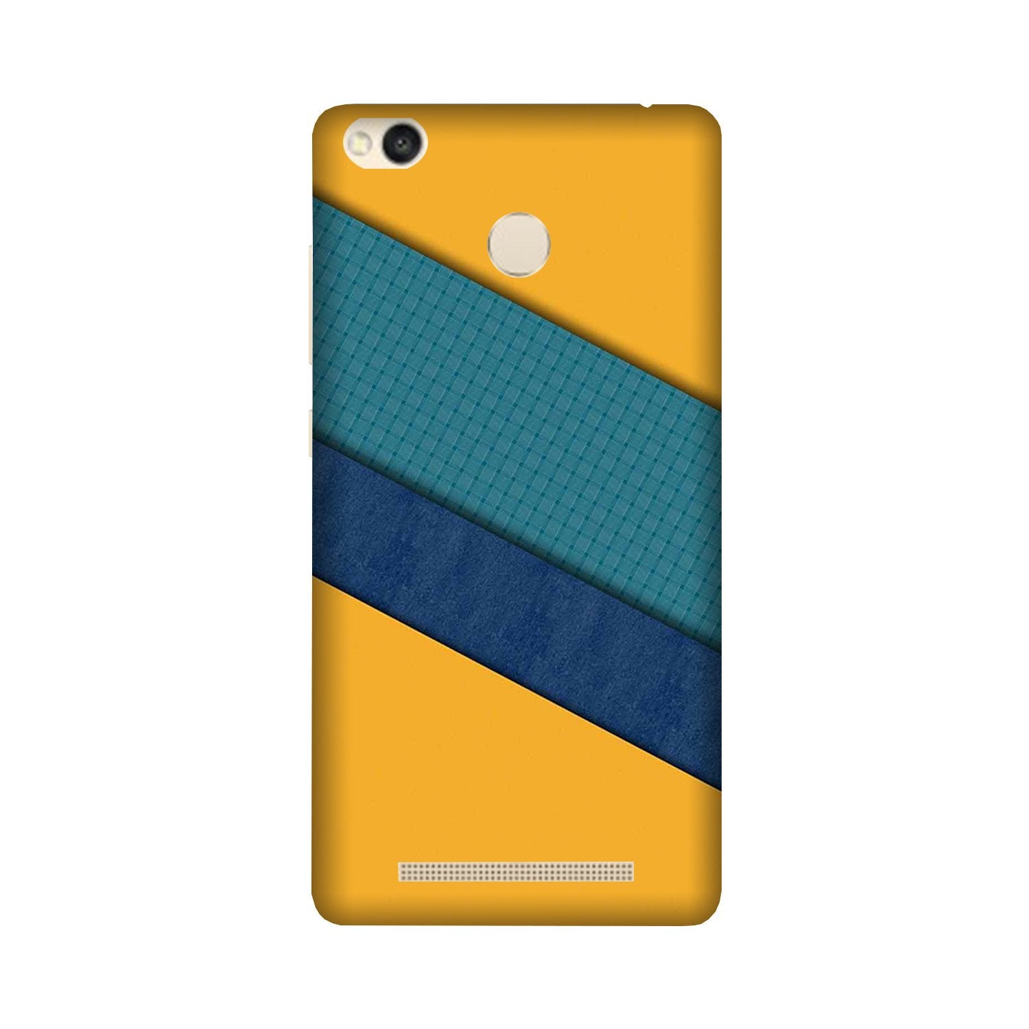 Diagonal Pattern Mobile Back Case for Redmi 3S Prime  (Design - 370)