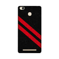 Black Red Pattern Mobile Back Case for Redmi 3S Prime  (Design - 373)