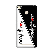 Love Mom Dad Mobile Back Case for Redmi 3S Prime  (Design - 385)