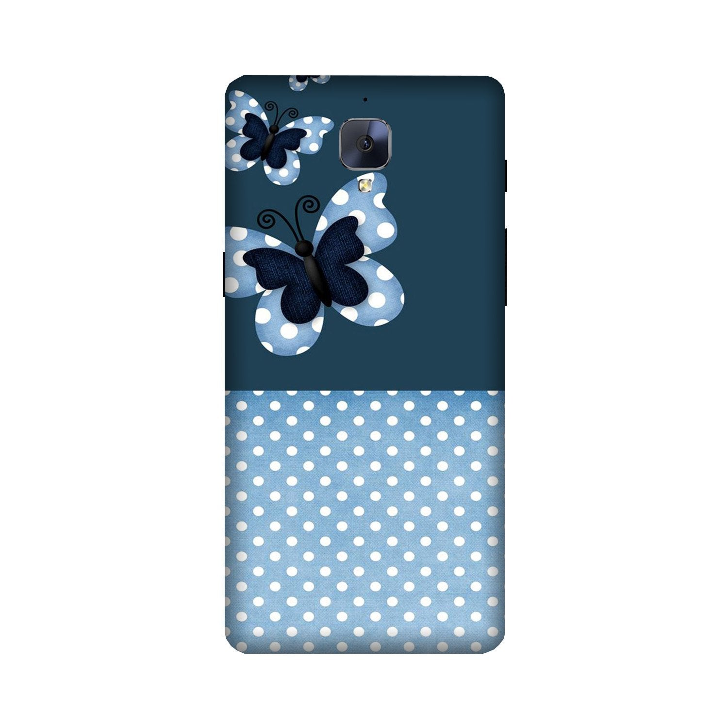 White dots Butterfly Case for OnePlus 3/ 3T