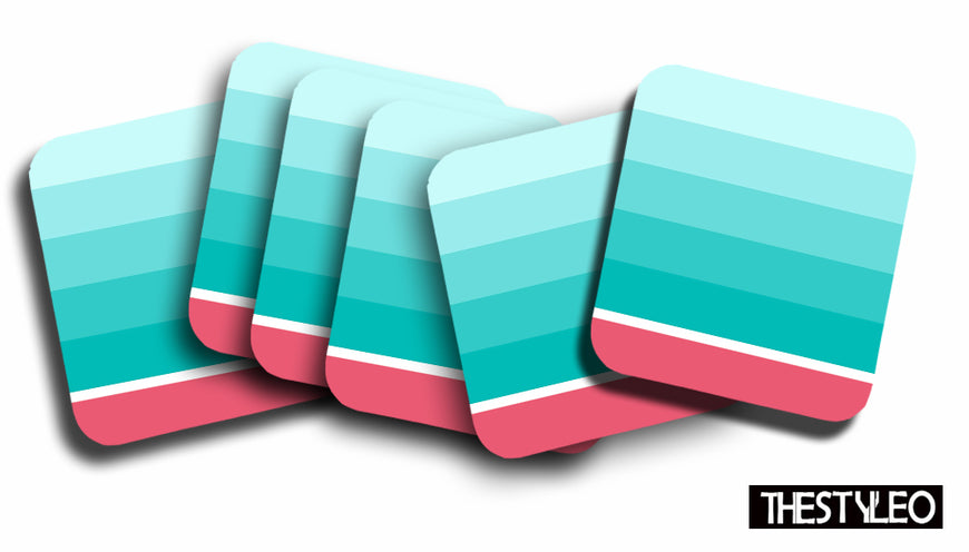 Ramgreen Pattern Designer Printed Square Tea Coasters With Stand (MDF Wooden, Set Of 6 Pieces Coaster And 1 Stand)