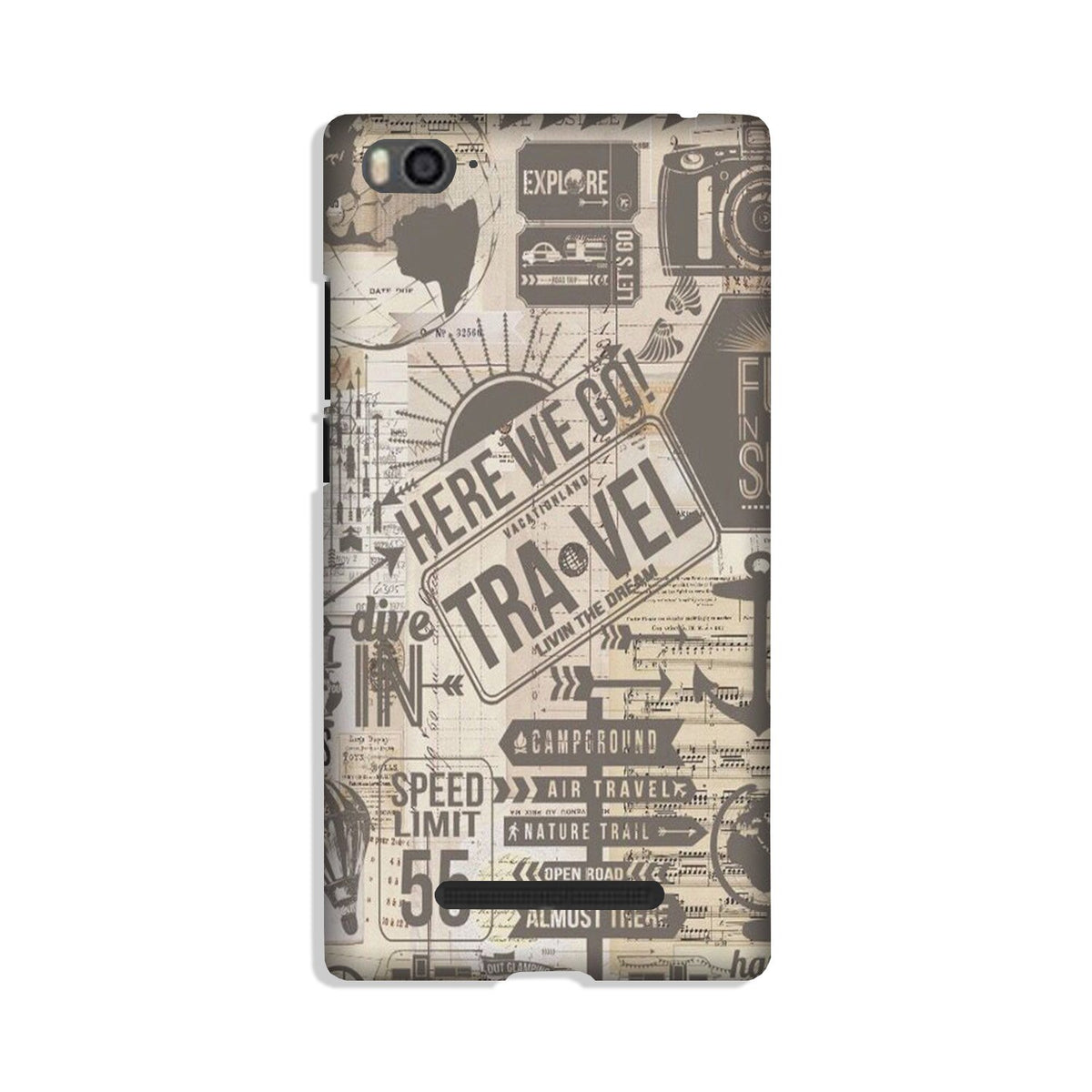 Travel Case for Redmi 4A  (Design - 104)