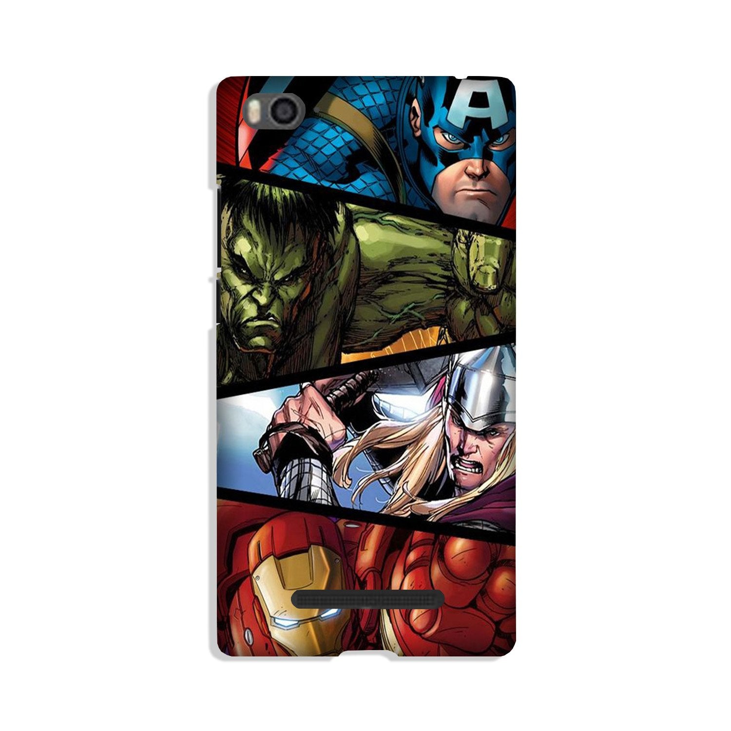 Avengers Superhero Case for Redmi 4A  (Design - 124)
