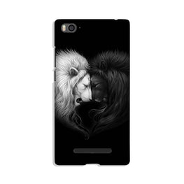 Dark White Lion Case for Redmi 4A  (Design - 140)