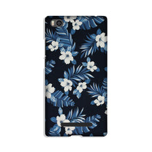 White flowers Blue Background2 Mobile Back Case for Xiaomi Redmi 5A (Design - 15)