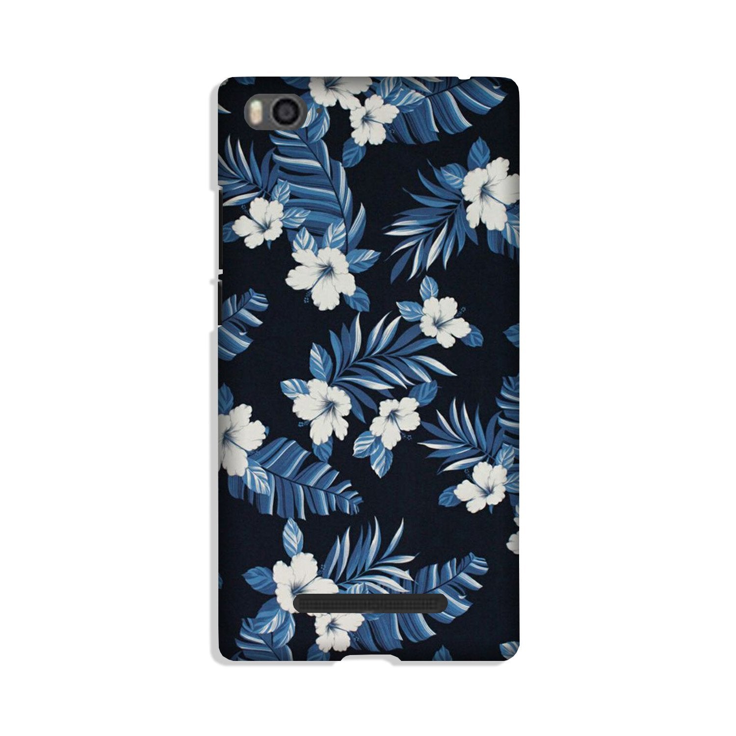 White flowers Blue Background2 Case for Xiaomi Mi 4i