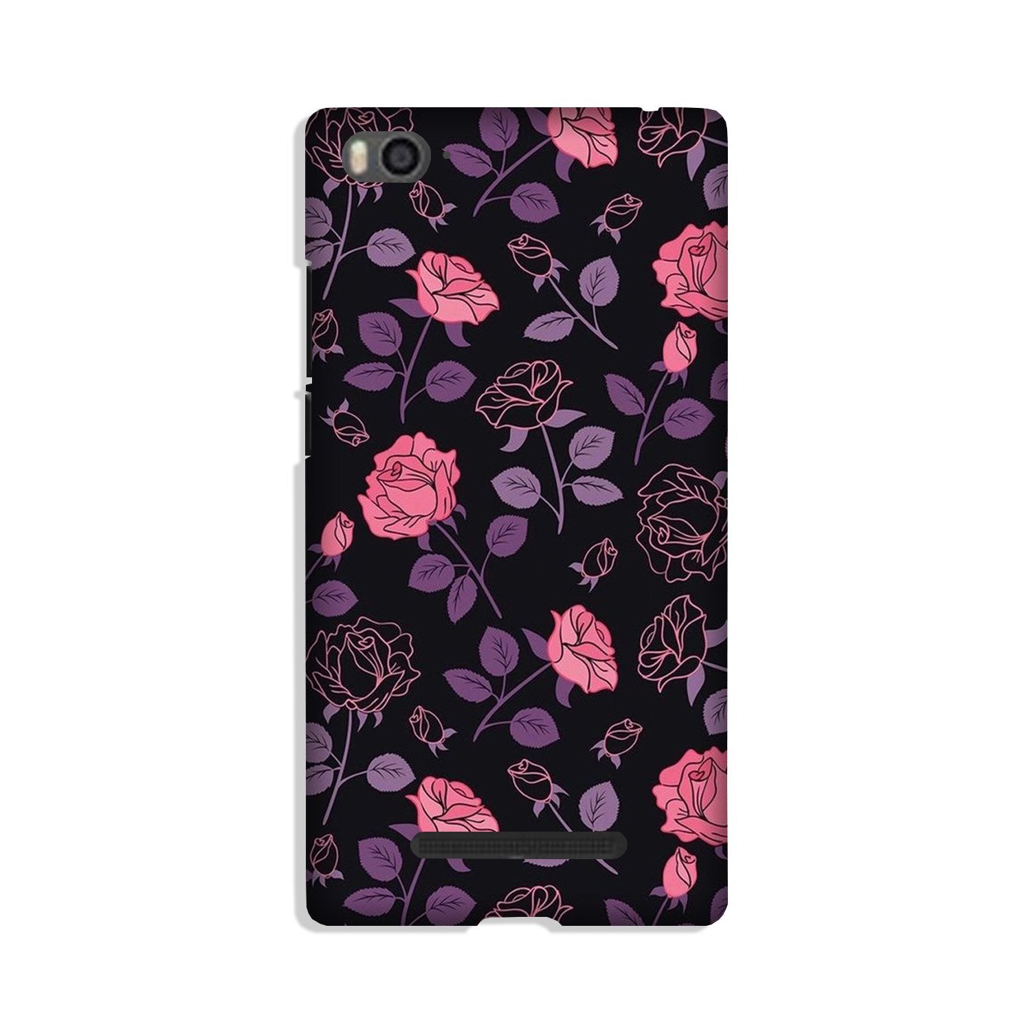 Rose Black Background Case for Xiaomi Mi 4i