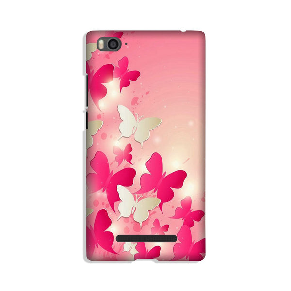 White Pick Butterflies Case for Xiaomi Mi 4i