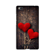 Red Hearts Mobile Back Case for Xiaomi Mi 4i (Design - 80)