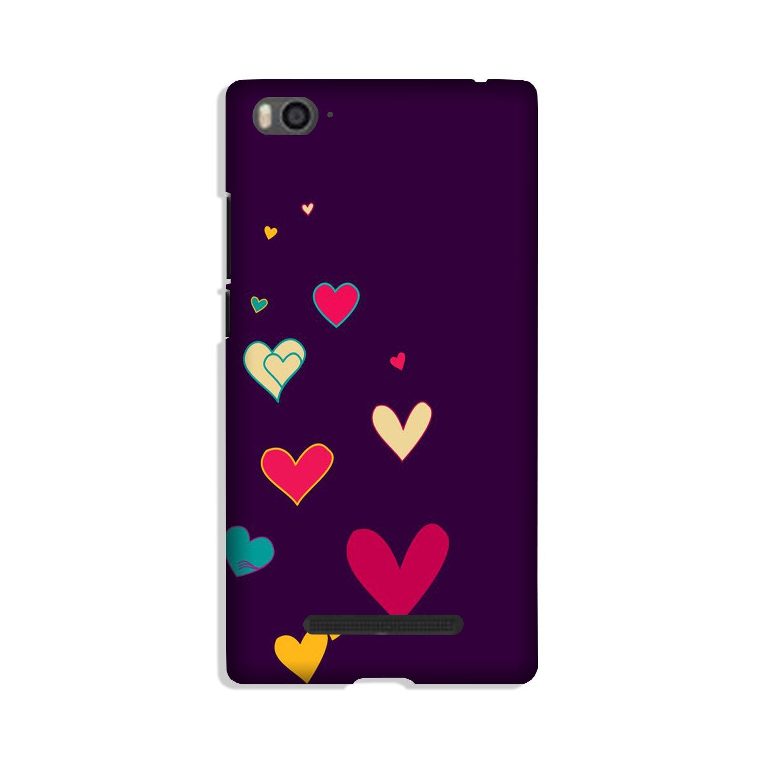 Purple Background Case for Xiaomi Mi 4i  (Design - 107)