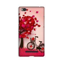 Red Heart Cycle Mobile Back Case for Xiaomi Redmi 5A (Design - 222)