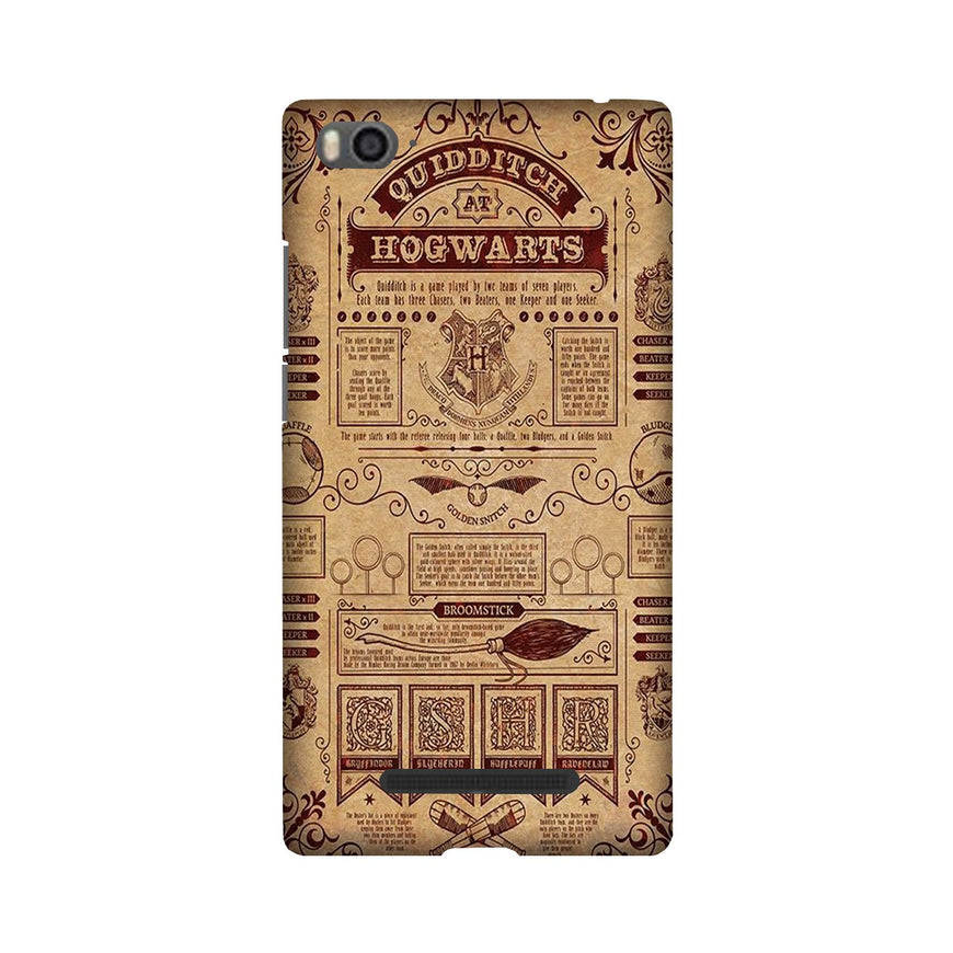 Hogwarts Mobile Back Case for Redmi 4A  (Design - 304)