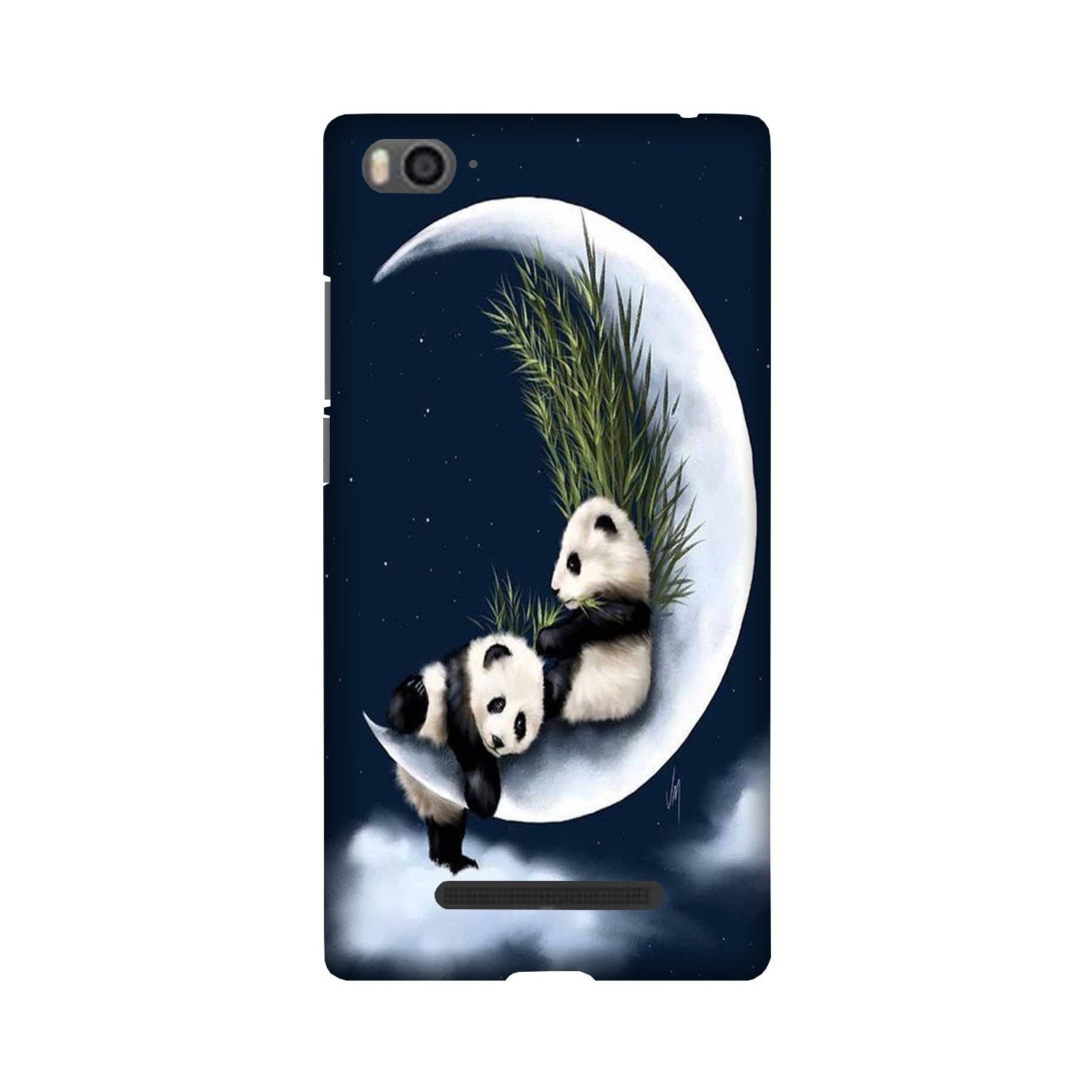 Panda Moon Mobile Back Case for Redmi 4A  (Design - 318)