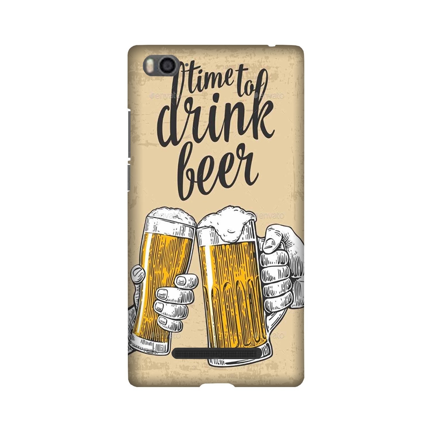 Drink Beer Mobile Back Case for Redmi 4A  (Design - 328)