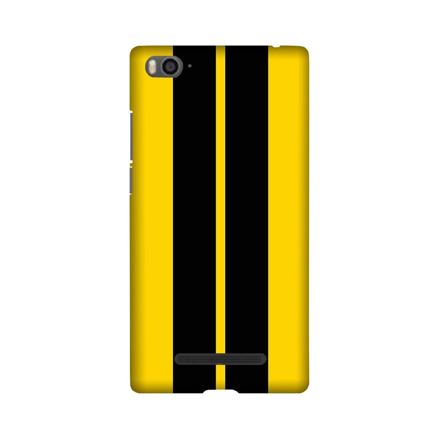 Black Yellow Pattern Mobile Back Case for Redmi 4A  (Design - 377)