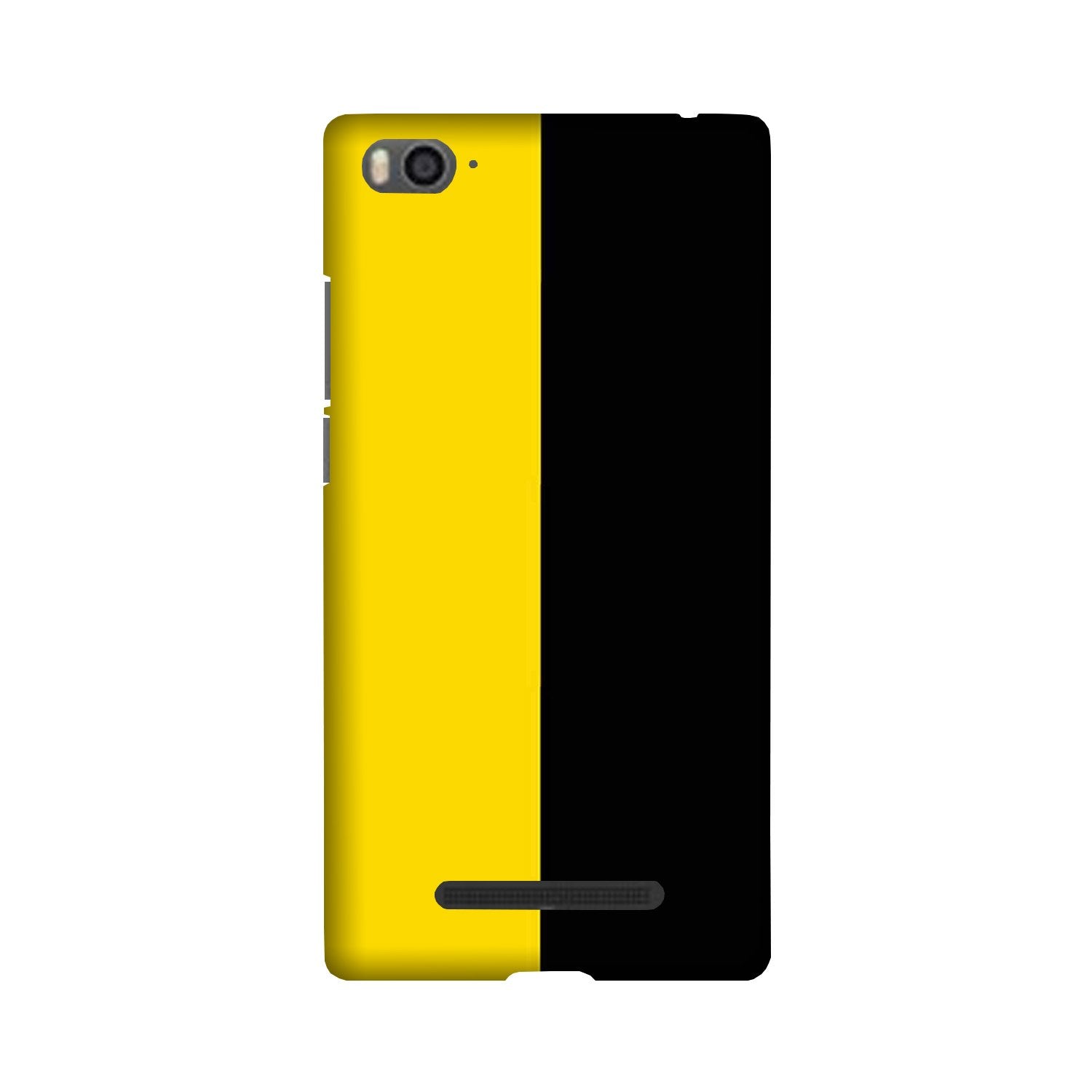 Black Yellow Pattern Mobile Back Case for Redmi 4A  (Design - 397)