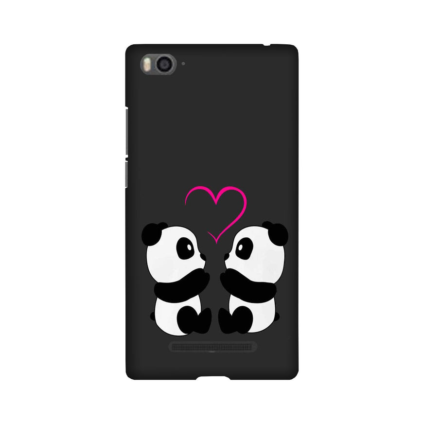 Panda Love Mobile Back Case for Redmi 4A  (Design - 398)