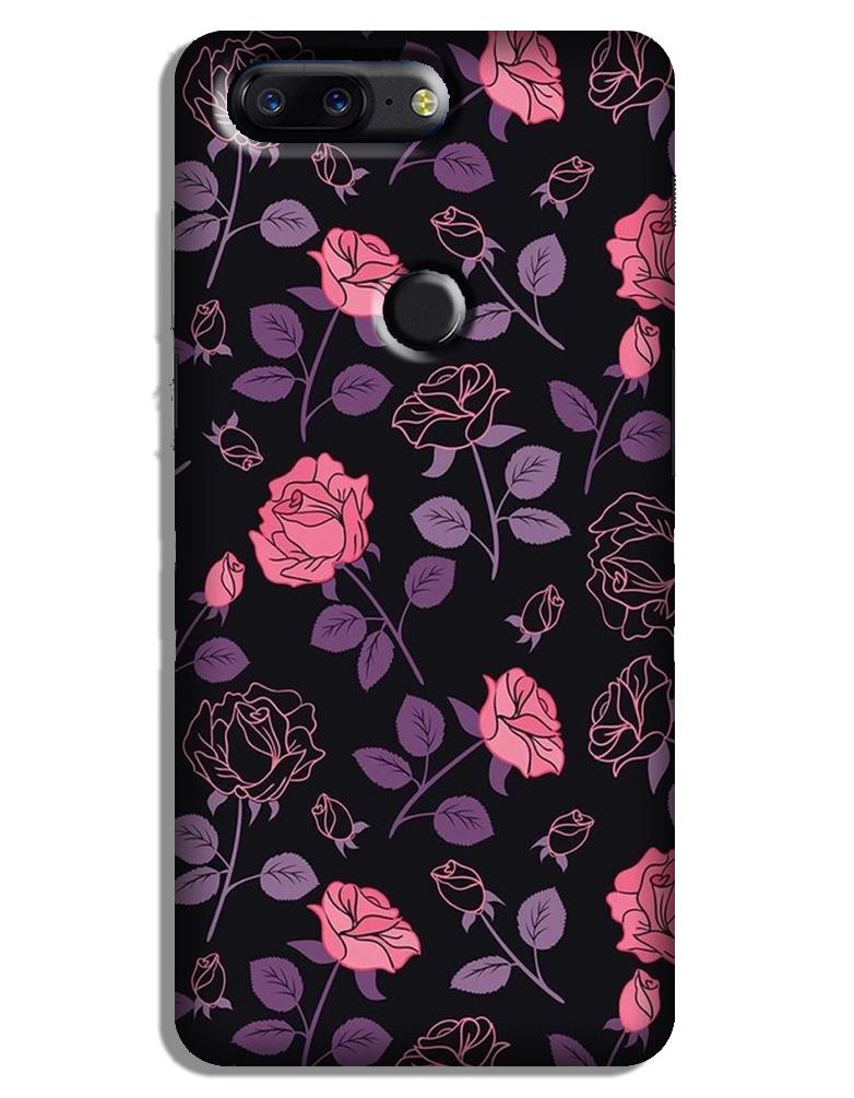 Rose Black Background Case for OnePlus 5T