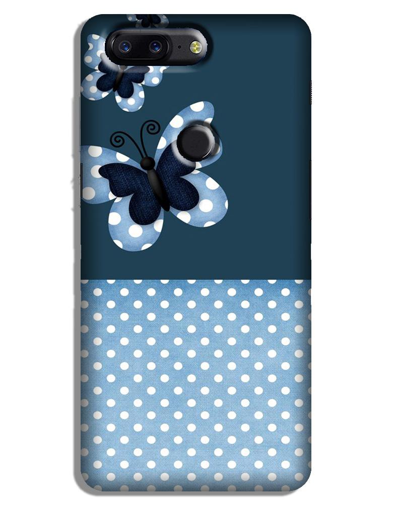 White dots Butterfly Case for OnePlus 5T