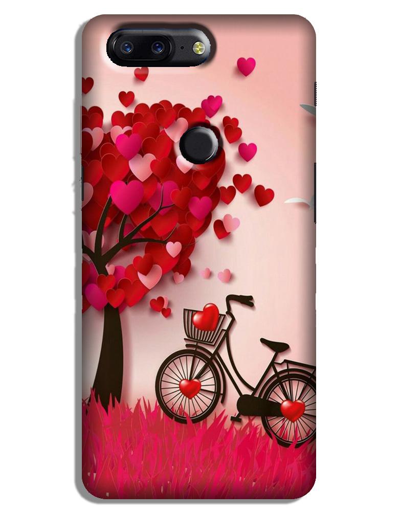 Red Heart Cycle Case for OnePlus 5T (Design No. 222)