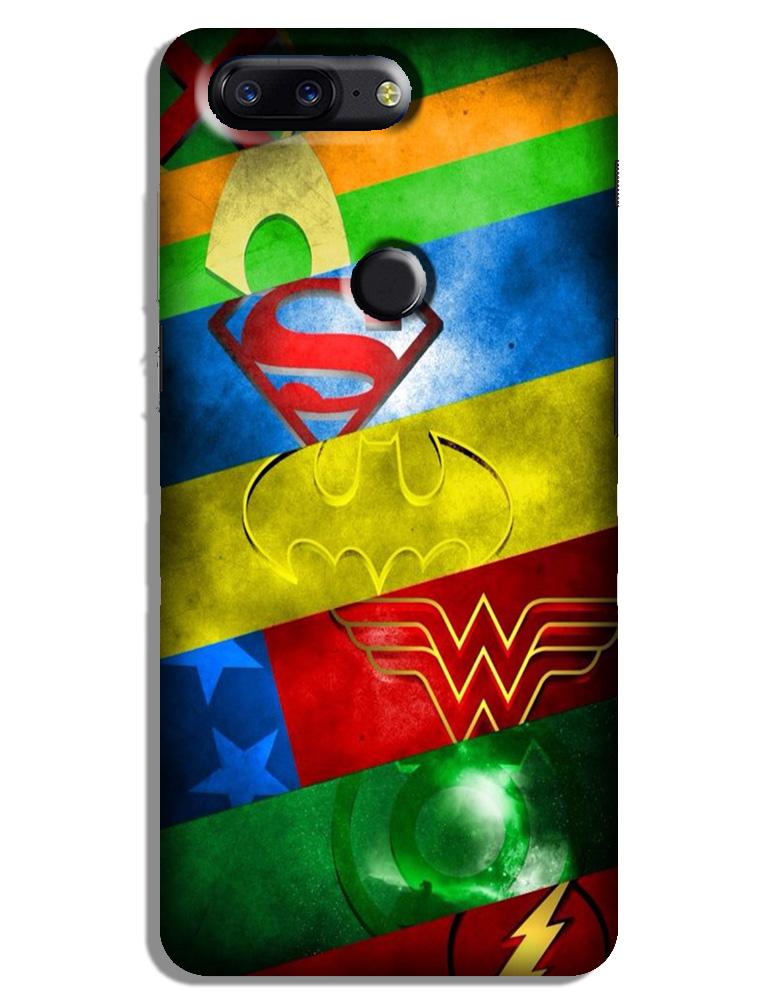 Superheros Logo Case for OnePlus 5T (Design No. 251)