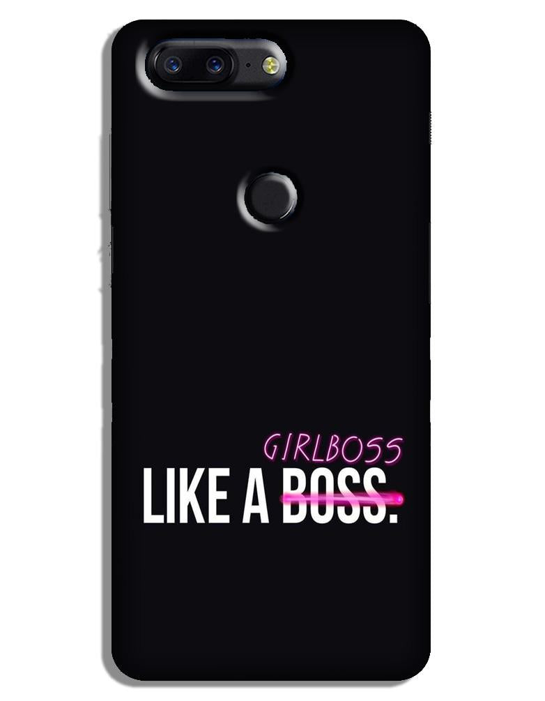 Like a Girl Boss Case for OnePlus 5T (Design No. 265)