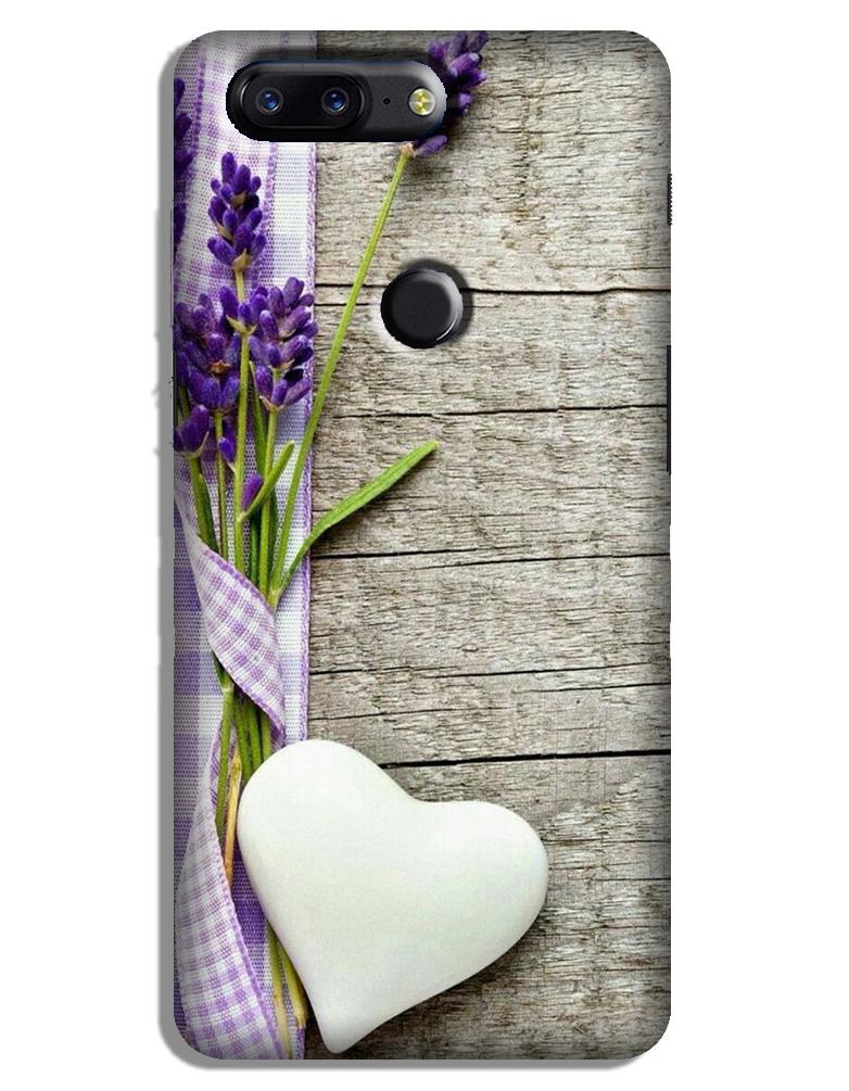 White Heart Case for OnePlus 5T (Design No. 298)